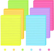 Notizie adesive 100 x 150 mm - 6 Notizie colorate - Notizie adesive rivestite - Notizie quadrate - Carta premium - 270 fogli - Carta adesiva per ufficio