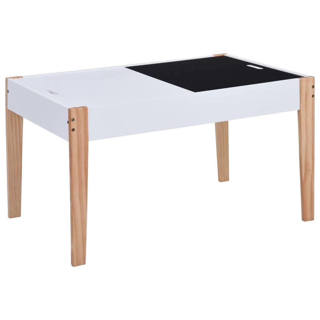 Set Sedie e Tavolo Lavagna per Bambini 3 pz Nero e Bianco 286189