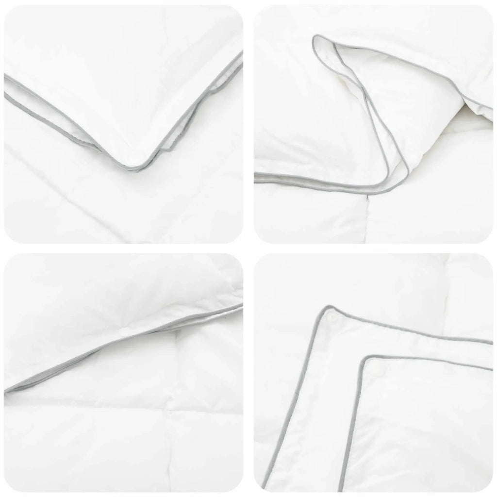 Set di Piumoni 3 pz 240 x 220 cm Tutte le stagioni Bambù Bianco 3432979