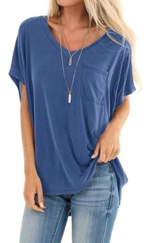 T-shirt Donna - Estate - Blu - M - Leggero - Comodo - Materiale respirante