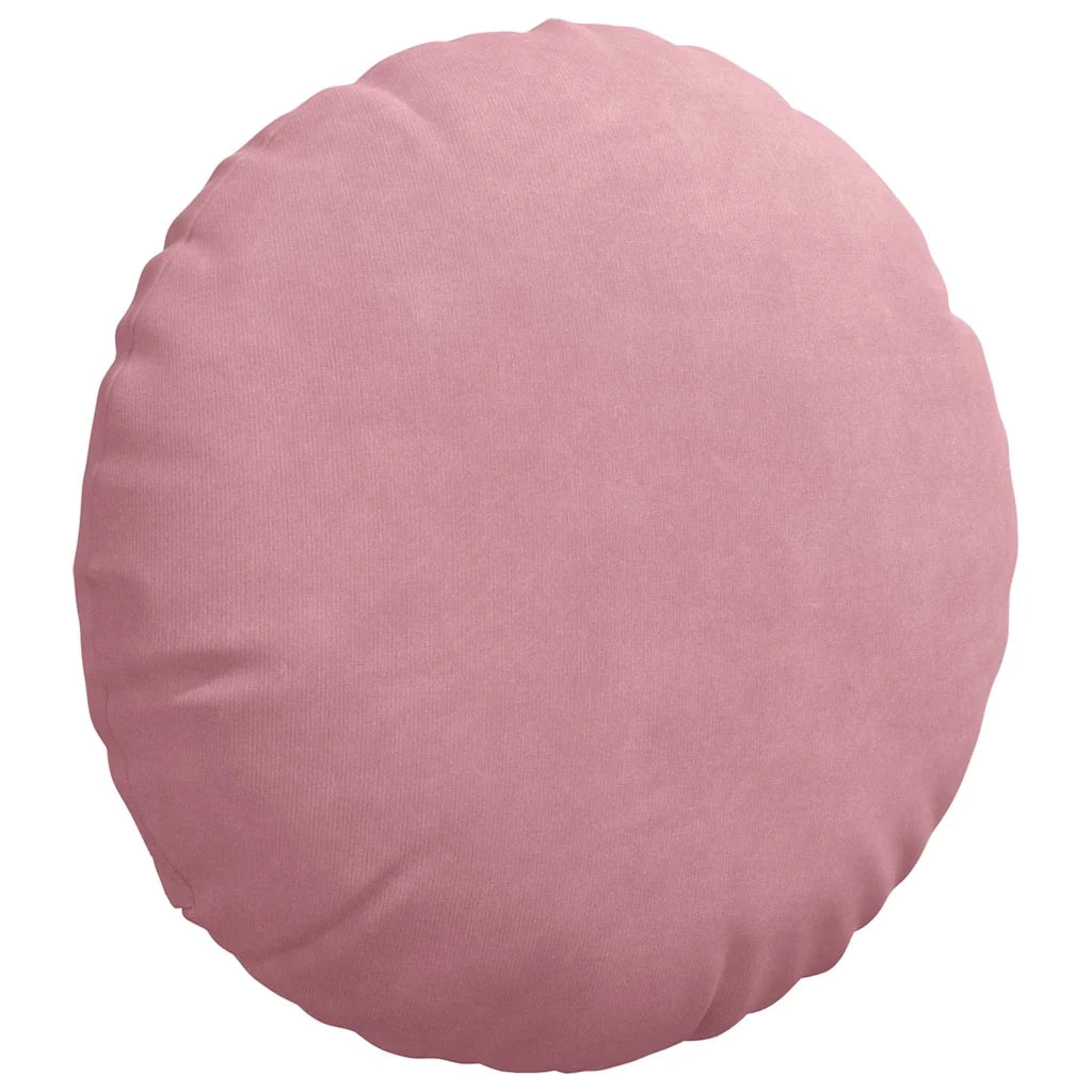 Cuscini per Seduta 2 pcs Rosa Ø60 x 21 cm Velluto 42014215