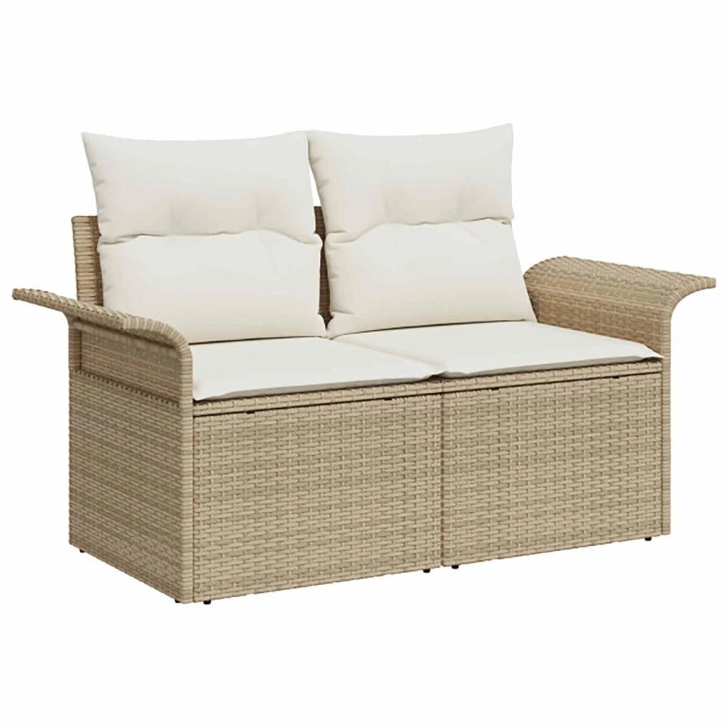 Set di divani 7 pz Beige e Bianco Crema 3448668