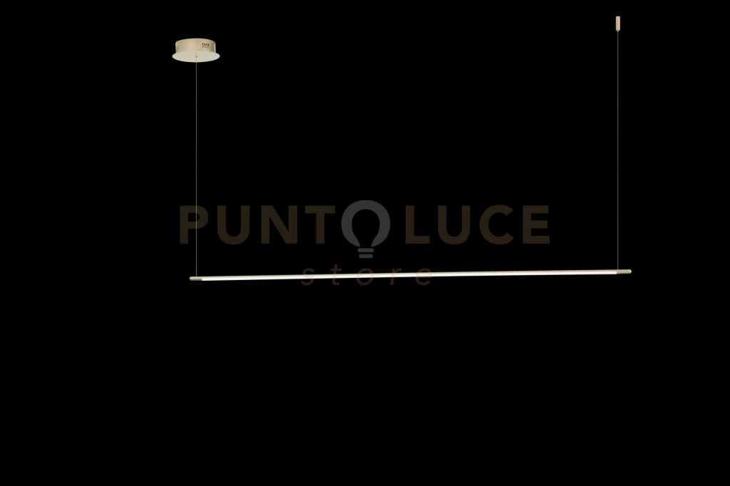 SOSPENSIONE GENIUS ORIZZONTALE  ORO LED 3000K 1380LM 28W DIMMERABILE L.160CM