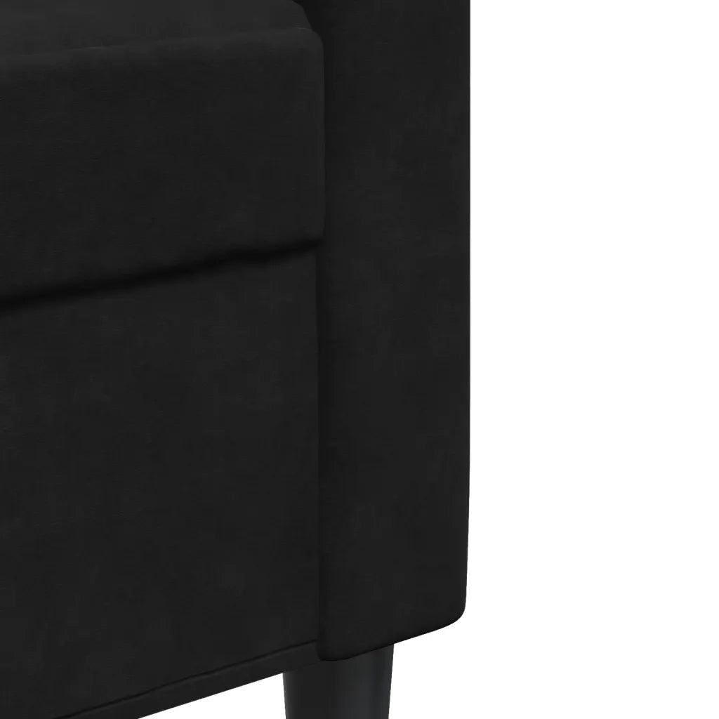 Set di Divani 4 pz con Cuscini Nero in Velluto 3278366
