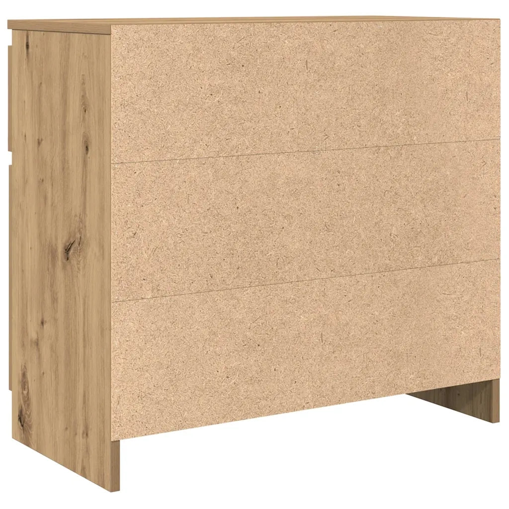 Credenza con Cassetto-Buffet-Armadio da cucina Rovere Artigianale 71x35x65 cm Truciolato 885992