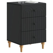 Comodino | Armadio da Notte | Mobiletto da notte Nero 43x 41 x 66,5 cm Legno ingegnerizzato