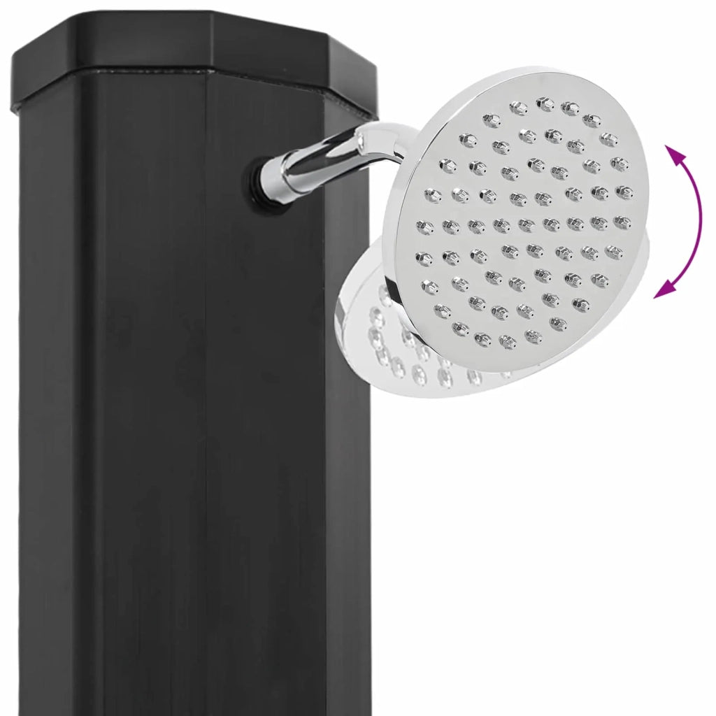 Doccia solare con testa doccia e rubinetto Nero 42039812