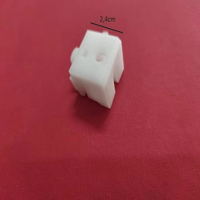 Supporto da 2,2cm a Parete/Soffitto per Tende e Binari, Nylon Bianco - Made in Italy 🇮🇹