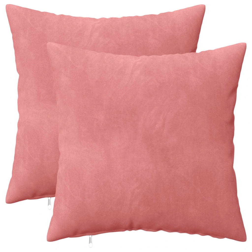 Federa 2 pcs HEERLEN Rosa 40 x 40 cm Velluto 908365