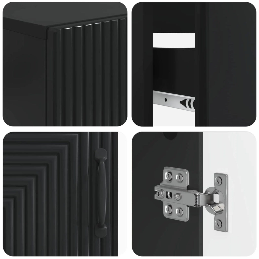 Set di Armadi da Bagno da 2 Pezzi HAARLEM Nero 3417694