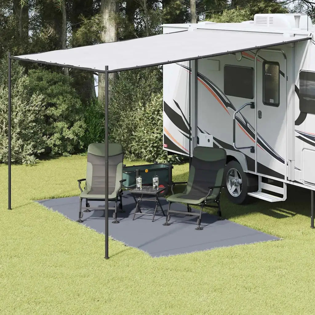 Tappeto da Tenda Blu e Grigio 400 x 200 cm Polietilene 42000167