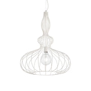 Lampada A Sospensione Clarissa Metallo Bianco 1 Luce E27