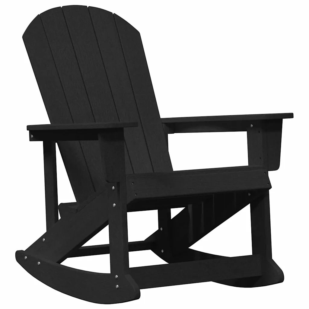 Poltrona a dondolo Adirondack Nero 92 x 73,5 x 92 cm HDPE 42006627