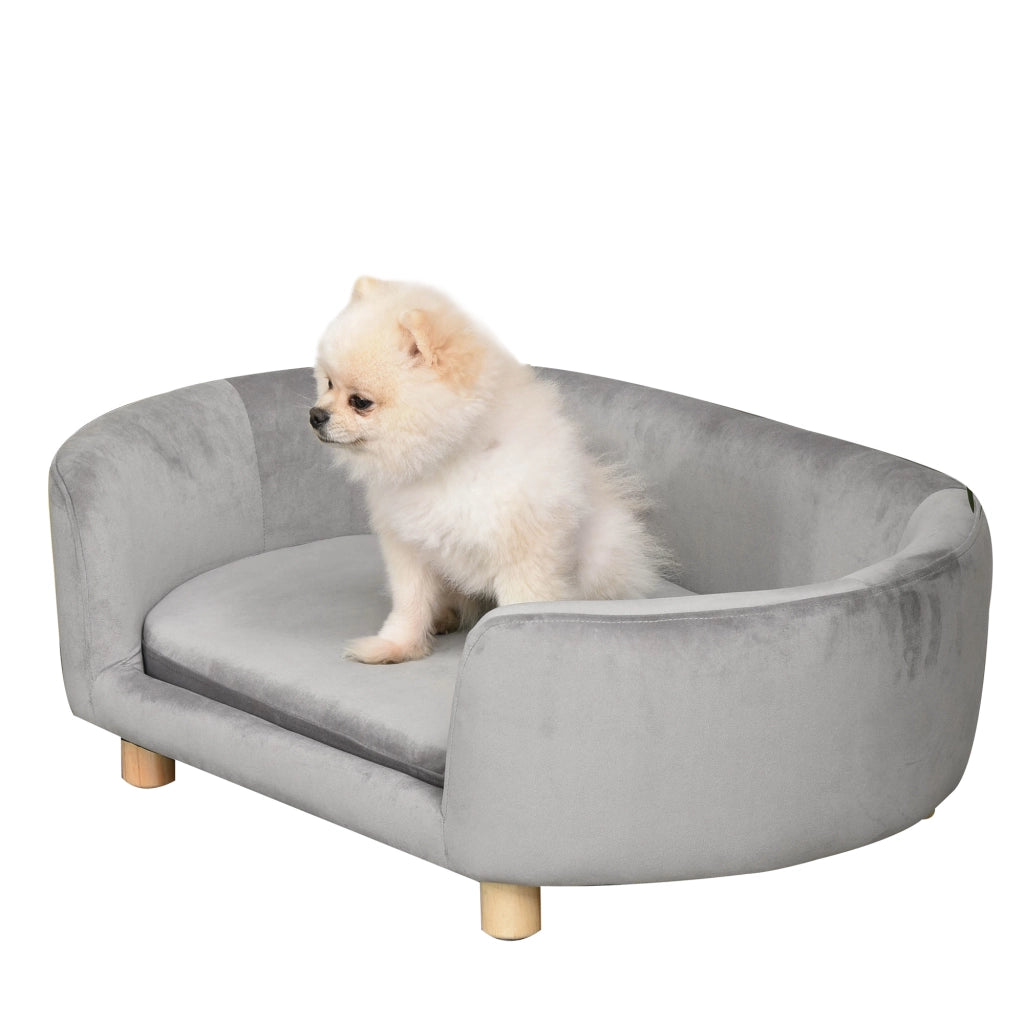 Letto per cani imbottito ¨C Minimal ¨C 86x55x33 cm grigio chiaro