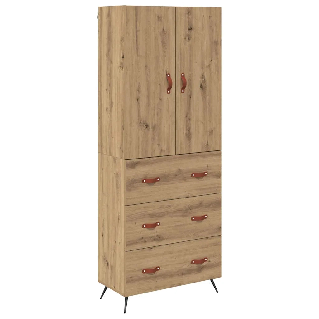 Credenza con Cassetto-Buffet-Armadio da cucina Rovere artigianale 69,5 x 34 x 180 cm 295323