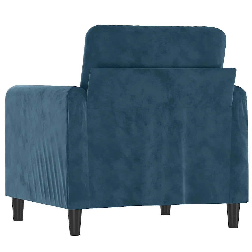 Poltrona | Sedia Relax Blu 60 cm Velluto