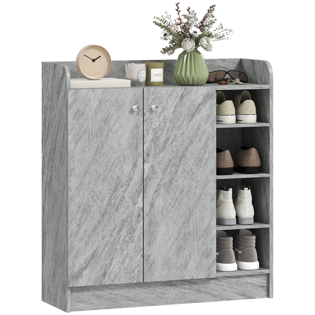 Scarpiera con ante e ripiani regolabili ¨C Minimal ¨C Bianco 80x30x100 cm