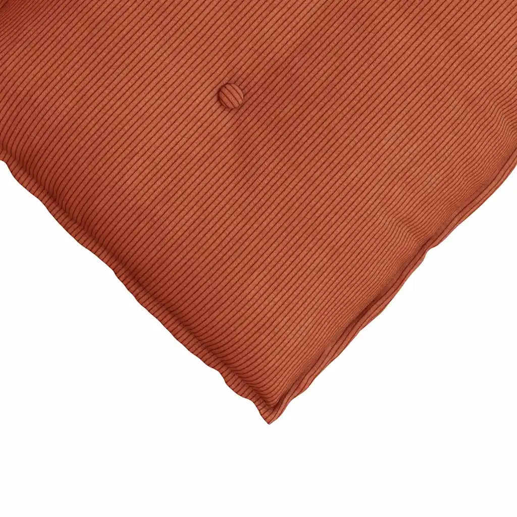 Cuscino per Schiena Rosso Arancio 140 x 50 cm Tessuto in Cords 42014872