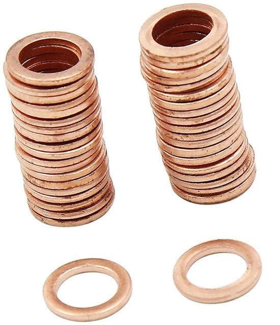 Fili di raccordo in rame - Afdichtringi piatti - 7 mm diametro interno - Per connessioni elettriche - Set da 40 pezzi - Adatto per uso domestico - Codice prodotto: 123456