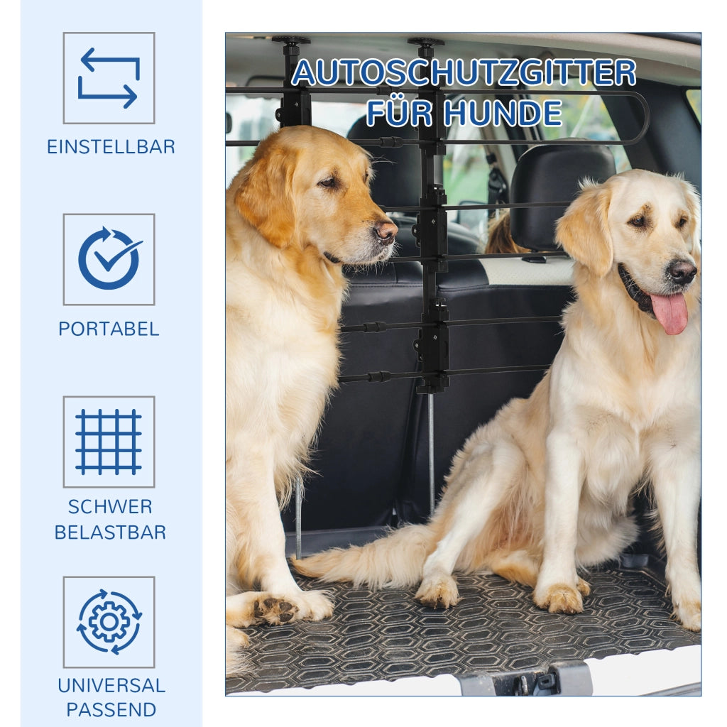 Divisorio Auto per Cani ¨C Xylo ¨C Acciaio 150x124 cm