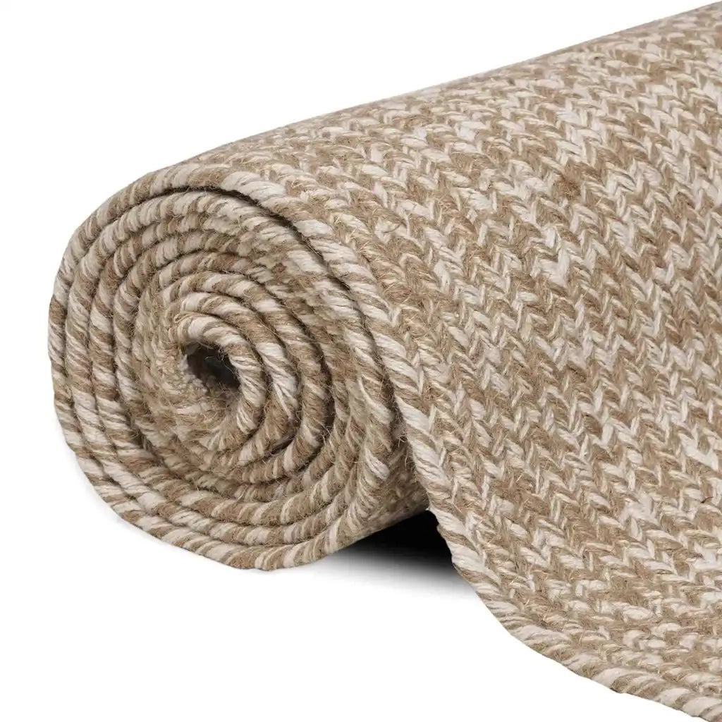 Tappeti per area | Tappeti a zone Naturale e Bianco 240 x 340 cm Juta