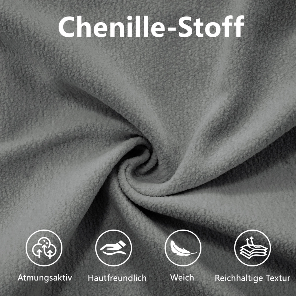 Divano modulare cloud con 2 pouf 2 cuscini lombari e 2 cuscini decorativi braccioli ampi in ciniglia grigio