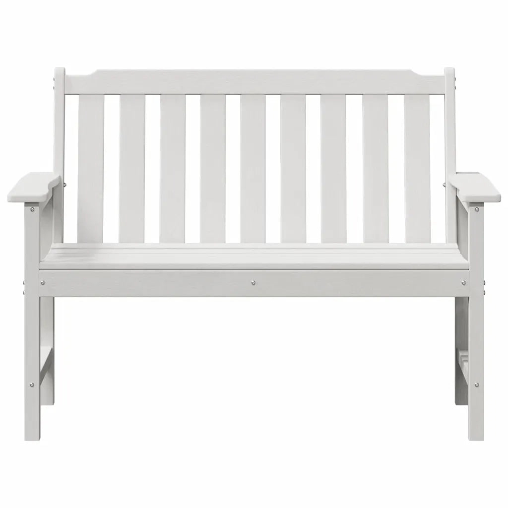 Panchina da giardino Bianco 120 x 59 x 88 cm HDPE 42006601