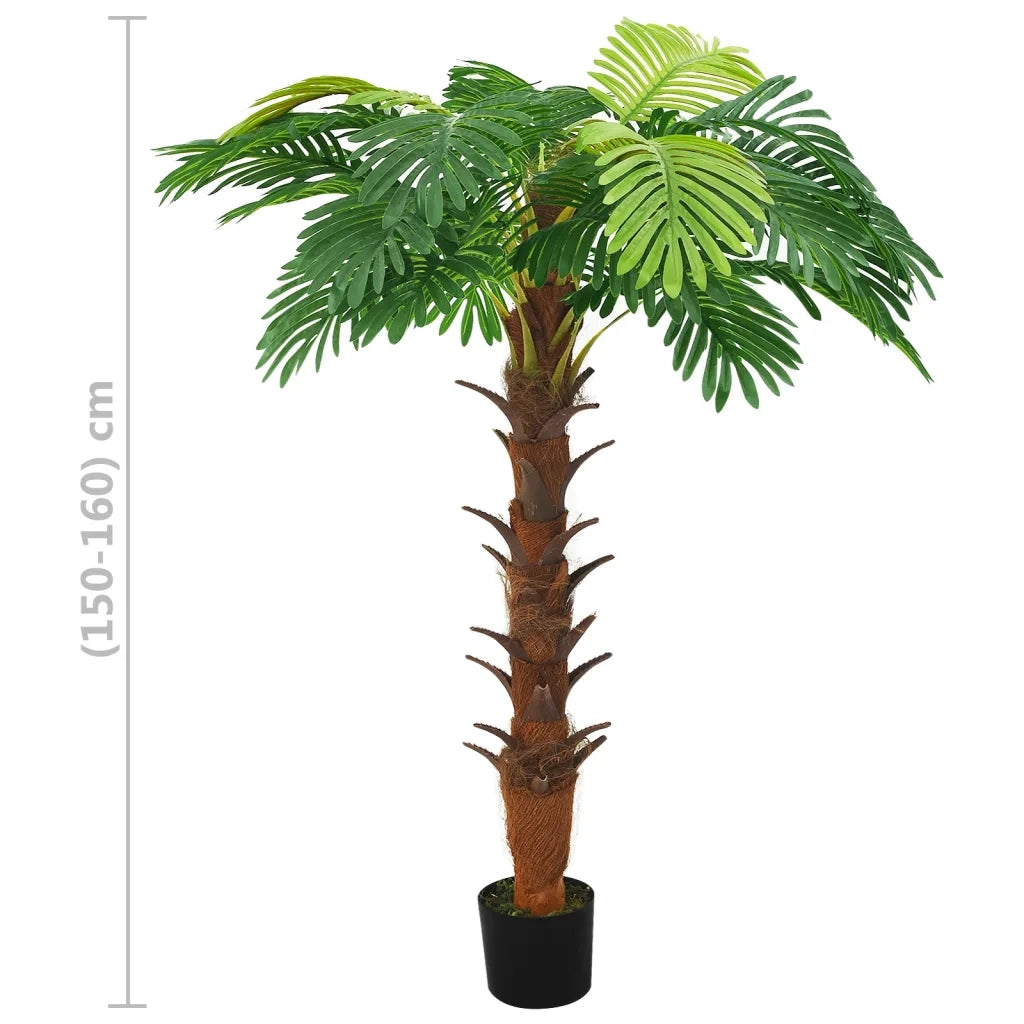 Palma Cycas Artificiale con Vaso 160 cm Verde CFW6778103