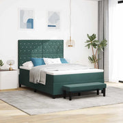 Letto a molle con testiera Verde scuro 200 x 140 cm Velluto 3344453