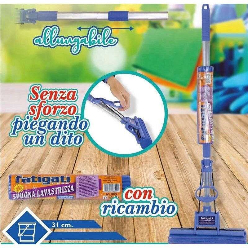 SPUGNA LAVASTRIZZA SENZA SFORZO CON RICAMBIO