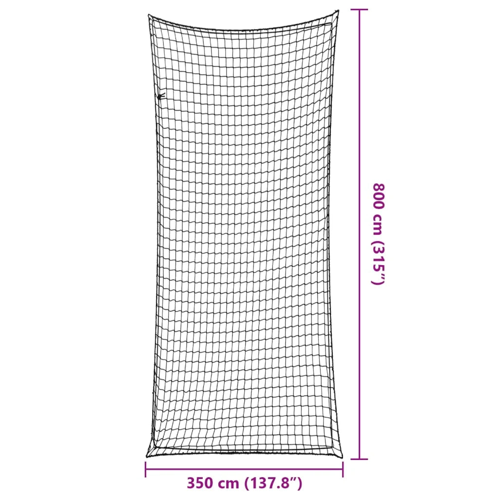 Rete per rimorchio telo di fissaggio per il carico portapacchi con corda elastica 8 x 3,5 m PP nero 02_0042240