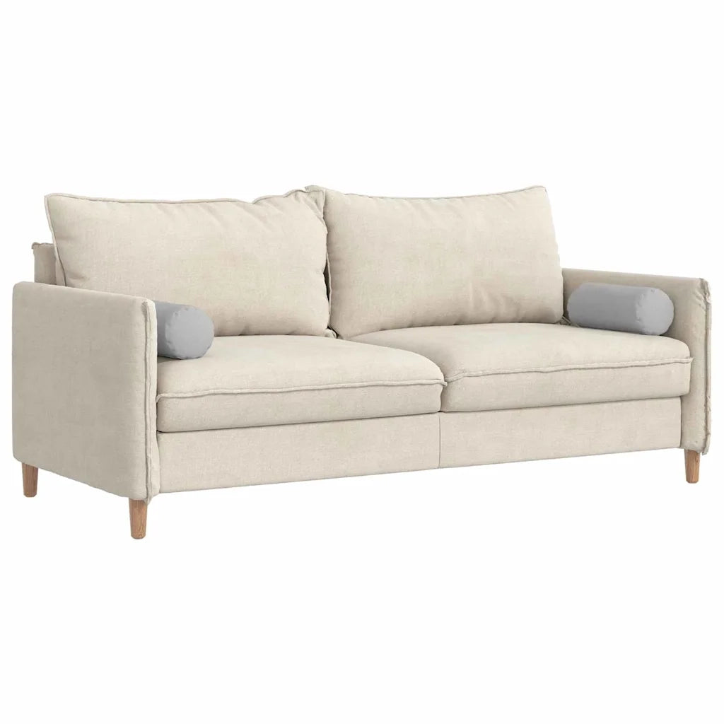 Cuscini a rullo 2 pcs Grigio Nuvola Ø 15 x 40 cm Tessuto 42014281