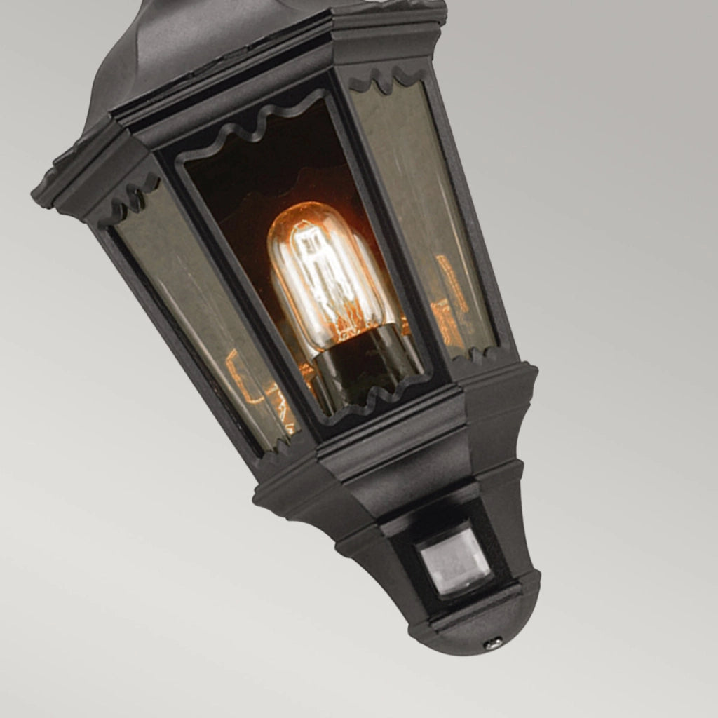 Applique esterna con sensore nera E27 60W Medstead
