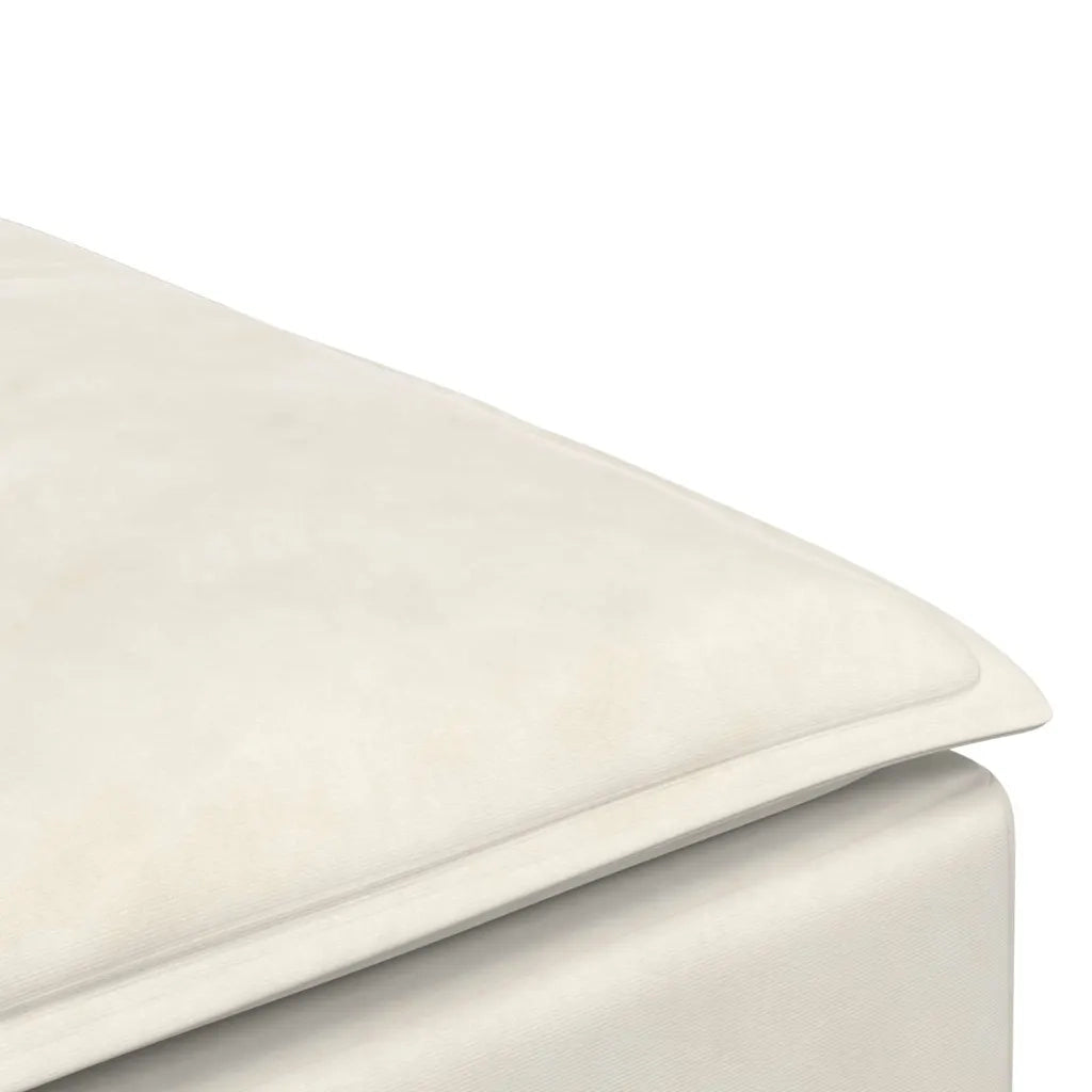 Modulo Poggiapiedi Divano Modulare Crema 100x100x48 cm 4104496