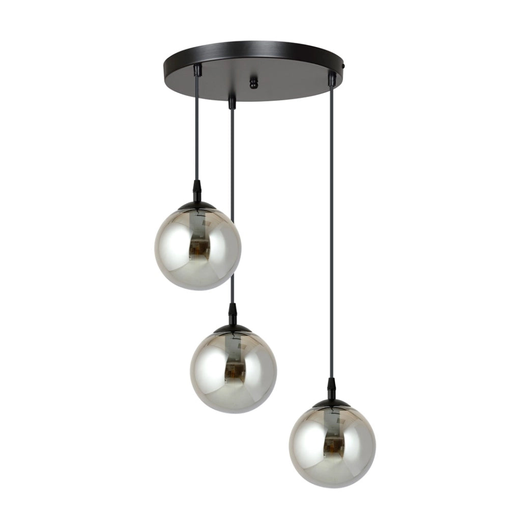 Lampadario Emibig Cosmo 3 E14 nero grafite Premium