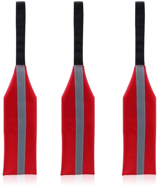 Bandiera di sicurezza per kayak - riflettente - 3 pezzi - rosso