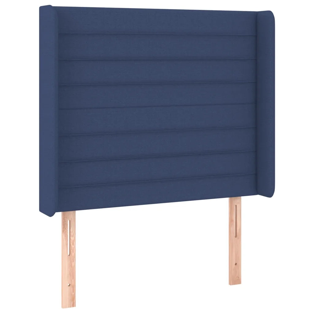 Testiera | Testata ad Orecchio Blu 93x16x118/128 cm in Tessuto