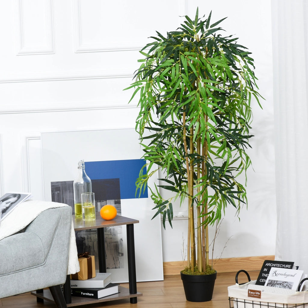Pianta Artificiale Bamb¨´ con Vaso per Interno ¨C Minimal ¨C ¦µ18x150cm