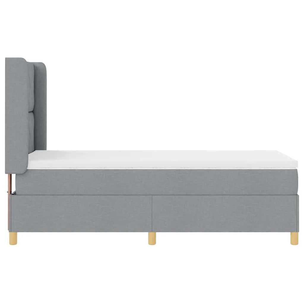 Letto a molle con materasso Grigio chiaro 140 x 200 cm Tessuto 3343735