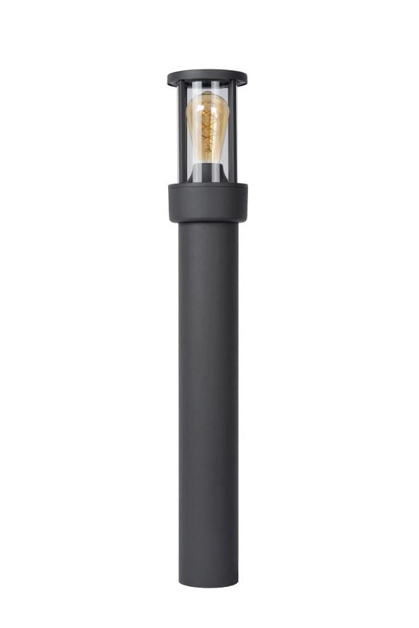 Lampada da esterno Lucide LORI 80cm E27 IP44 nera alluminio
