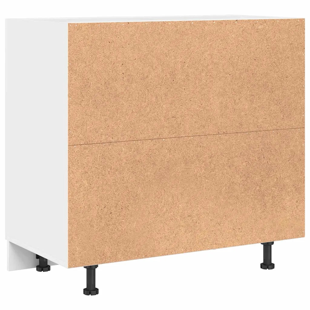 Mobile Base d'Angolo per Cucina con porta-Base da Cucina Riga Rovere nero