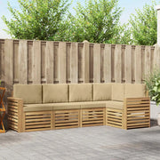 Set di divani da esterno 5 pcs Bianco e Beige 3391843