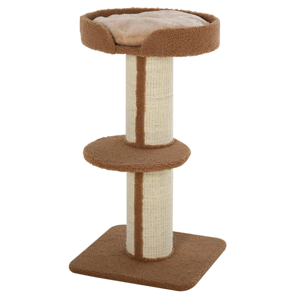 Tiragraffi per gatti 91 cm ¨C Xylo ¨C sisal, piattaforma, cuscino, marrone chiaro