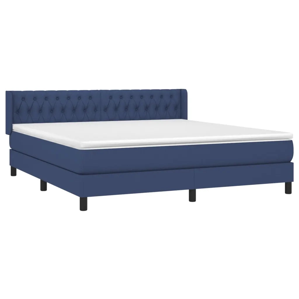 Giroletto a Molle con Materasso Blu 180x200 cm in Tessuto 3129975