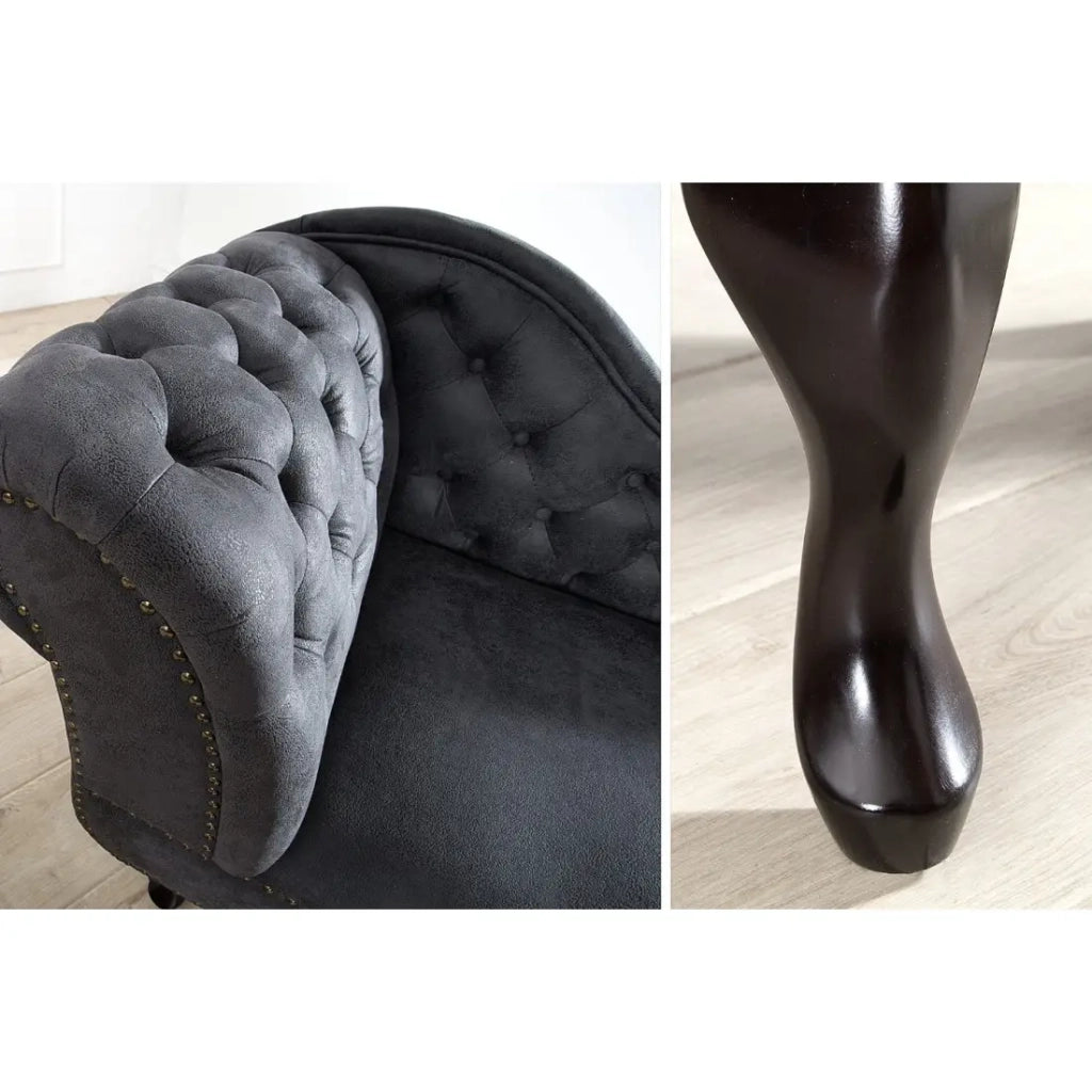 Méridienne EDGAR – Grigio bluastro – Stile barocco