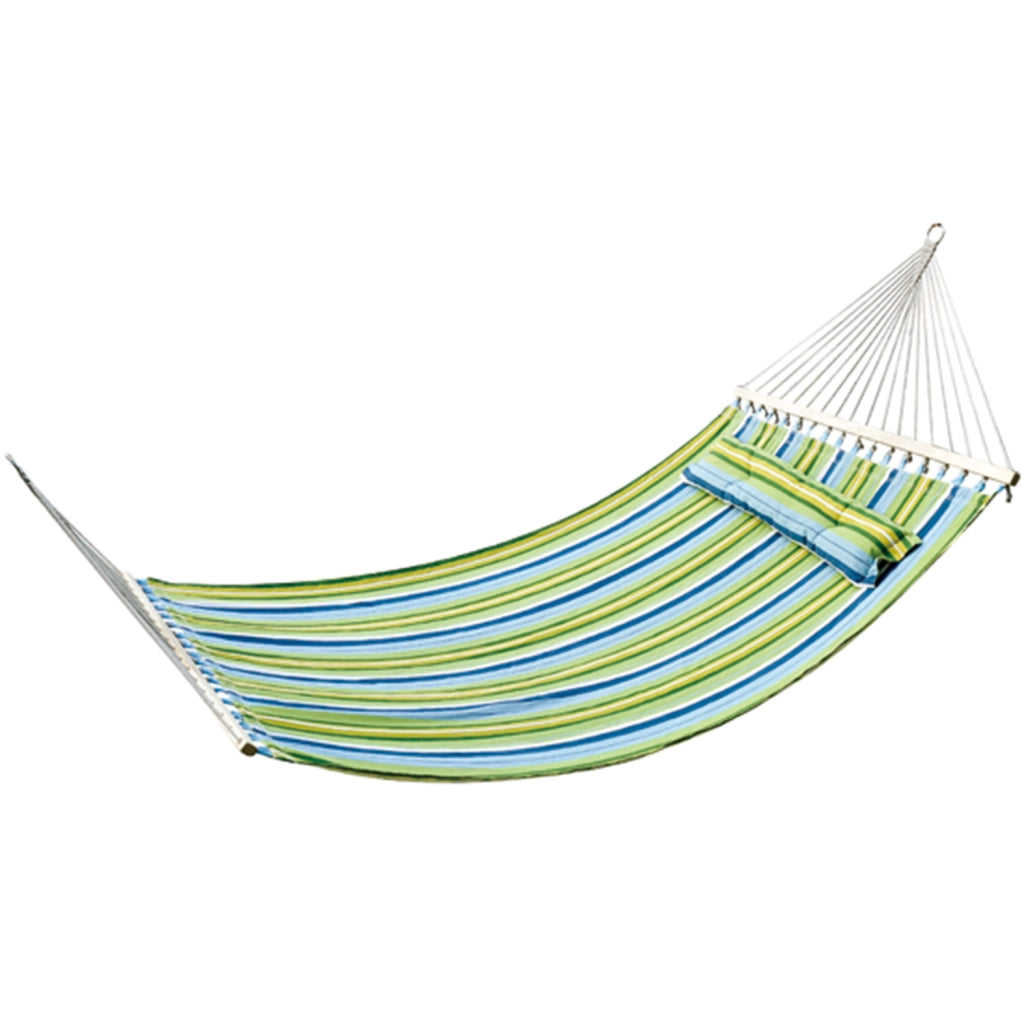 Amaca da Giardino per 2 Persone con Cuscino ¨C Minimal ¨C Blu e Verde 340x140cm
