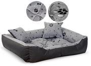 AIO FACTORY 115x95 cm Letto per cani impermeabile Ossa nere