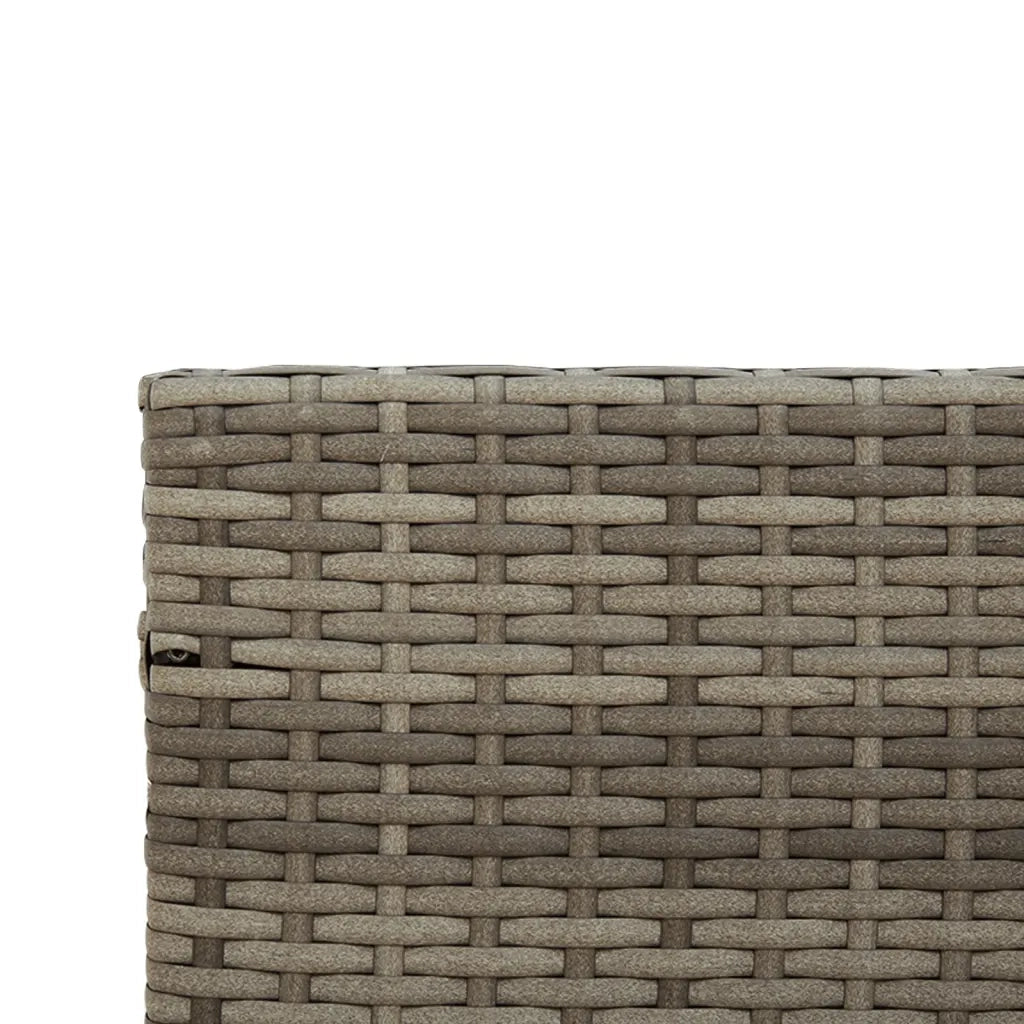 Divano da giardino con Tavolino e cuscini a forma di L in Polyrattan Grigio 369046