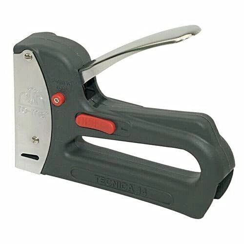 Romeo Maestri 0114002 Fissatrice Manuale Tecnica 14 Modello 114 per Punti 108 114 e Chiodini M15 colore Nero