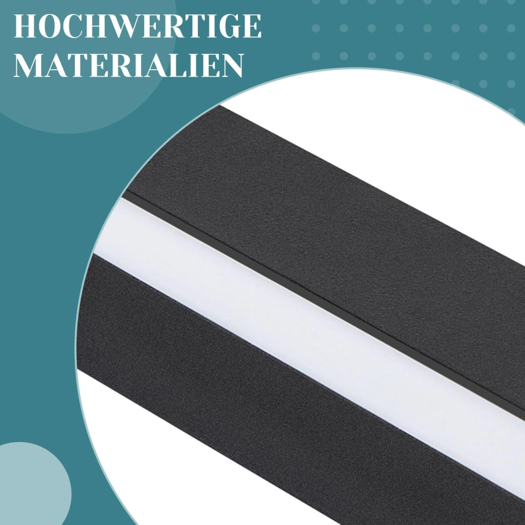 ZMH Applique da parete a LED per interni nera 60cm lampada da parete moderna 3000K per corridoio e camera da letto